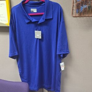 PGA Tour Men's Casual Button Down Shirt - Clematis Blue 3X